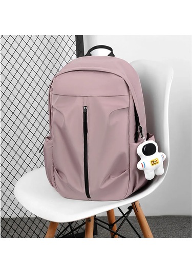 Ranyeek Su Geçirmez Anti-hırsızlıklı Çift Omuzlu Sırt Çantası, Büyük Kapasite, Seyahat/okul İçin, 7.9" Tablet Uyumlu, Astronot Figürlü, Pembe 9399 Çok Renkli