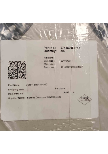 Cdrr157np-101mc 100uh 2a 18,5x15x7 Sumıda Smd Bobin 15 Adet