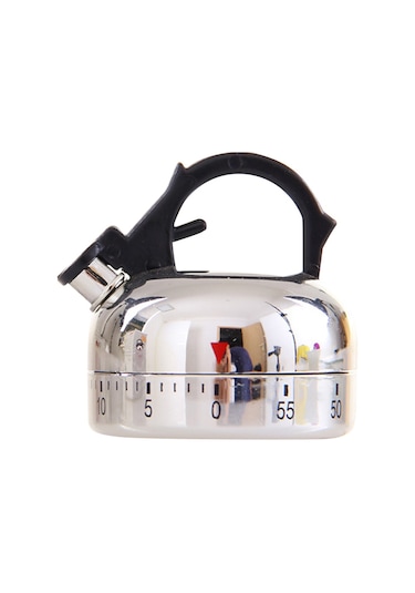 Padalink Paslanmaz Çelik Çaydanlık Şekilli 60 Dakika Mekanik Geri Sayım Zamanlayıcı, Mutfak Alarmı, Elektriksiz Manuel Pişirme Hatırlatıcı Çok Renkli