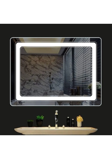 Brat 50x70 Bn054 Buğu Çözücülü Dokunmatik Led Ayna Düz Ayna