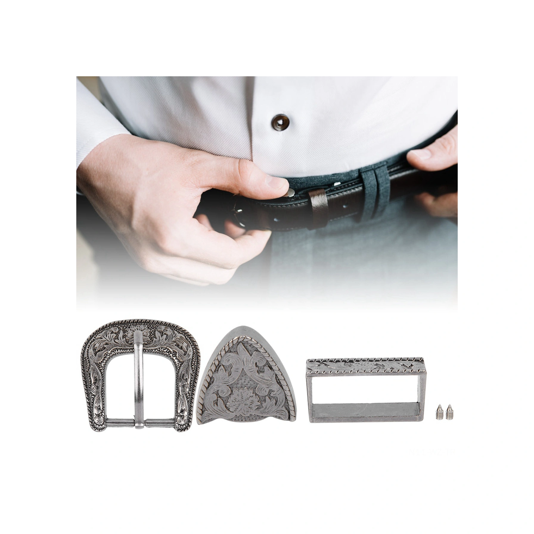 Wezone Klasik Dragon Desenli Çelik Kemer Kapağı - 30mm İç Çaplı, Dayanıklı, Unisex, Vintage Stili