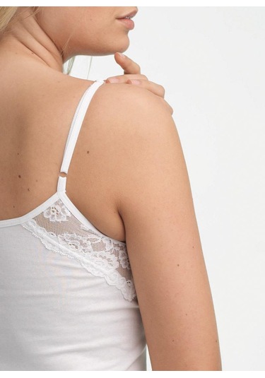 Blackspade Kadın Atlet İnce Askılı Dantelli Private 1984