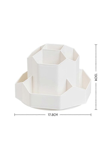 Ganzhoushop Döner Kalemlik, 9 Bölmeli Masaüstü Depolama, Geliştirilmiş Büyük Kapasite 360 Derece Dönüş, Kalemleri, Renkli Kalemleri, Çeşitli Kırtasiye Malzemelerini Tutabilir W'den Uzak