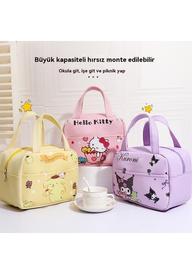 Pazly Öğrenciler İçin Pratik Öğütle Yemek Çantası Mor Renk Mor