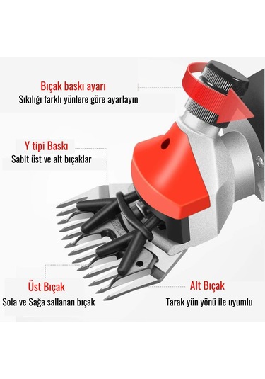 Prohummer Ph018 Koyun Keçi Kırkma Makinesi Kırmızı