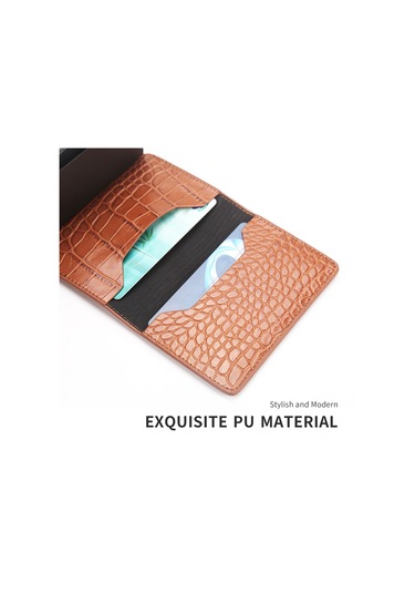 Tenfowee Rfıd Korumalı Kartlık - Açılır Kırmızı Kart Cüzdanı 6.5x10cm