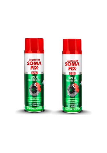Somafix S35 Fren Balata ve Genel Amaçlı Temizleme Spreyi 500ml X2