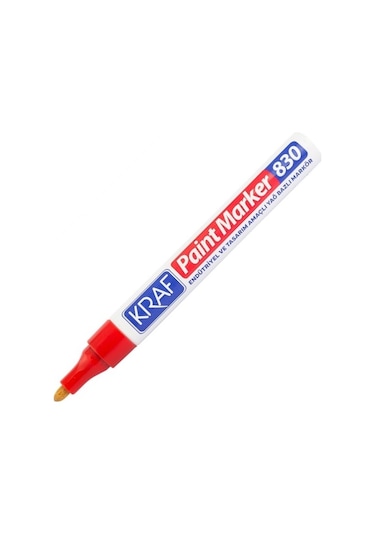 Kraf 830 Paint Markör Kalem Kırmızı 12'Li