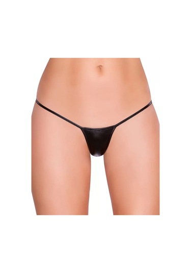Siyah Deri Görünümlü Tanga Tm1111 Siyah