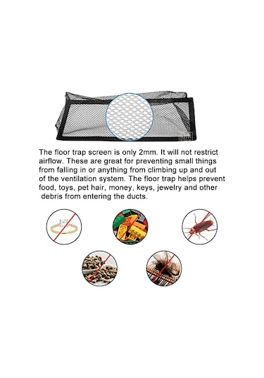 Sones 4x10 İnç Zemin Kayıt Havalandırma Filtresi Örgü Zemin Havalandırma Kapağı Kanal Sistemini Temiz Tutmak İçin Diğer