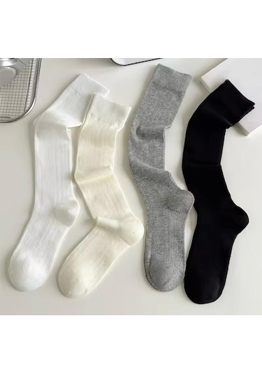 Dizaltı Çorap Seti Bot&çizme Çorabı 4'çift Çok Renkli