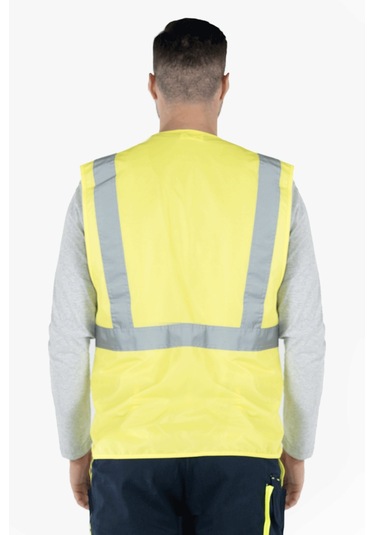 Mühendis İkaz Yeleği Reflektörlü Fosforlu