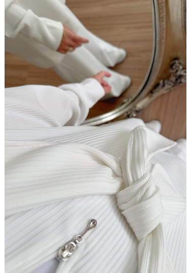 Omuz Atkılı 3'lü Takım - Beyaz Beyaz