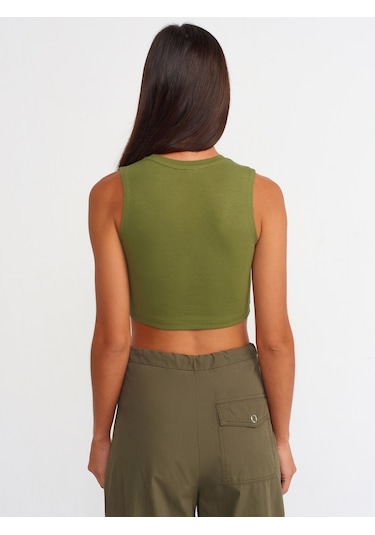 Dilvin Crop Top 101A30125 Haki