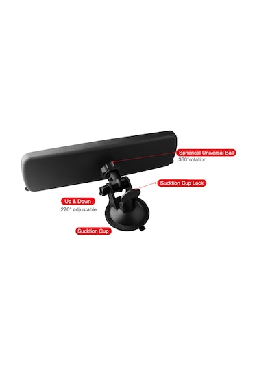 Qingmipy Geniş Görüşlü Yüksek Kaliteli Anti-parmaklı Cam Sürekli Aracı Gözetleme Aynası Mavi, Plastik