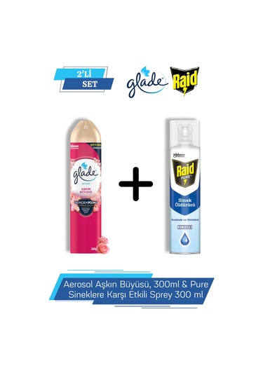 Aerosol Aşkın Büyüsü, 300ml & Raid Pure Sineklere Karşı Etkili Sprey 300 Ml Diğer