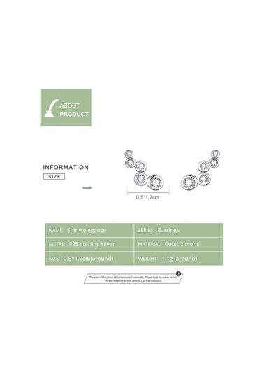 Bamoer 925 Ayar Gümüş Kore Tüy Gül Çiçek Yıldız Düzlem Manşet Saplama Küpe Kadınlar İçin J