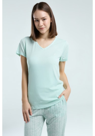 Pierre Cardin Kadın Yeşil Pijama Takımı Yeşil