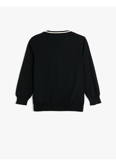 Koton Hırka Düğmeli V Yaka Triko Lacivert 4wkb90005tt Lacivert