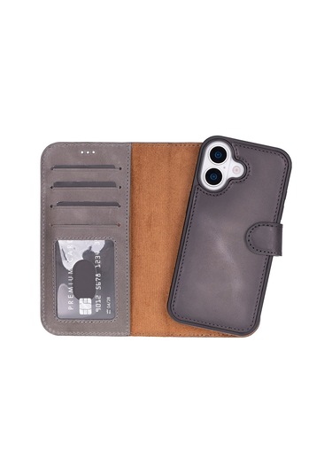 İphone 17 Leather Detachable Wallet Case