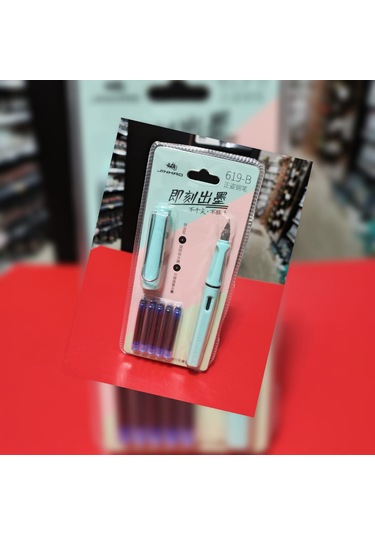 Jinhao Dolma Kalem Seti Pastel Turkuaz F Uç Kalem+5 Kartuş