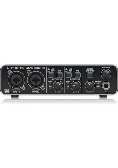 Behringer Umc202Hd Midas Pre.2X2. 24 Bit / 192 Khz Usb Ses Kartı