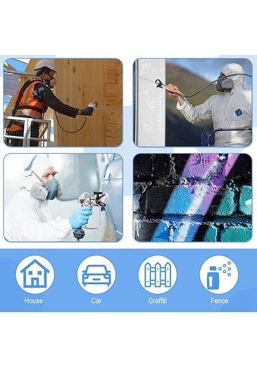 Xurunkeji 12 Adet Airless Boya Püskürtme Makinesi, Nozul Koruyucu, 5 Püskürtme Ucu Ve Airless Püskürtme İçin 5 Airless Boya Püskürtme Filtresi