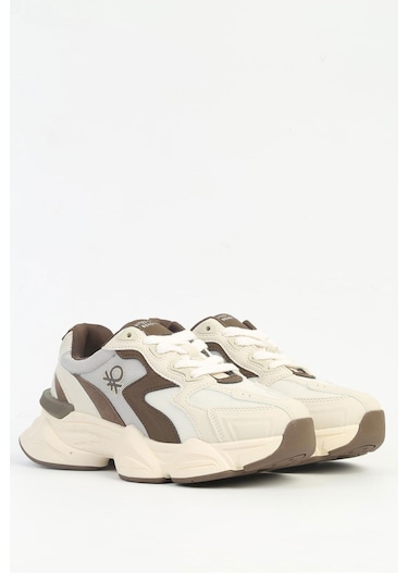 Benetton Kadın Spor Ayakkabı Bej - Kahverengi