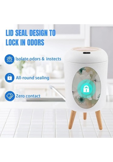 Maoyaya Akıllı Hareket Sensörü Otomatik Çöp Kovası Çok Renkli Kapak, Küçük Plastik Çok Renkli