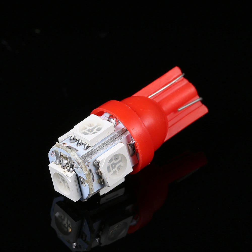 Youmex 10 Adet T10 Tabanca 5 Led Araç Lambası Dc12v 1w Kırmızı Işık Yüksek Parlaklıkli Dayanıklı