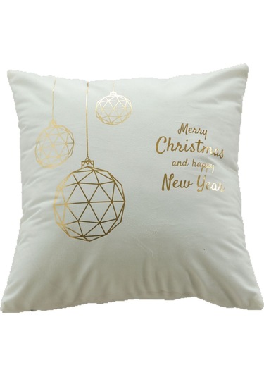 Cartoon Hand-painted Style Christmas Decorative Pillow No.144 Ekru