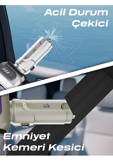 7go Ahv-14 2'si 1 Arada Kablosuz Araç İçi Süpürge Mor 18000pa Güçlü Vakum + Üfleme Cam Kırıcı & Mor