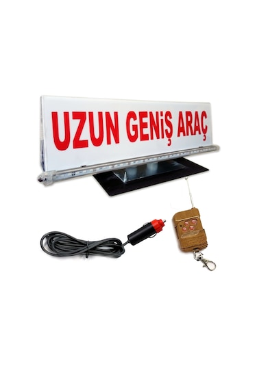 Uzun Ve Geniş Araç Tabelası (Tepe Lambası)(Led Çakarlı 12 V)