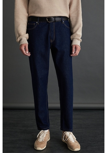 AZURHA  Erkek Denim Koyu Mavi Pantolon