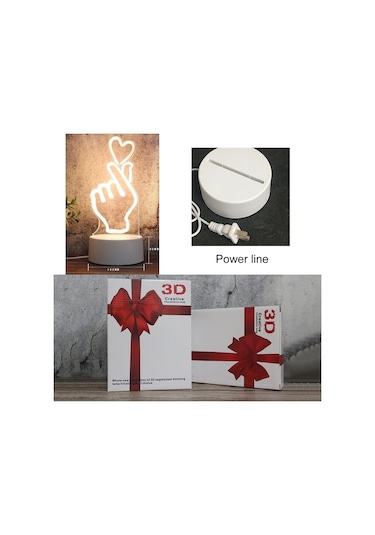 Sones Beyaz Taban Yaratıcı 3d Üç Renkli Led Dekoratif Gece Lambası, Düğme Fiş Versiyonu, Şekil: Tek Boynuzlu At Çok Renkli