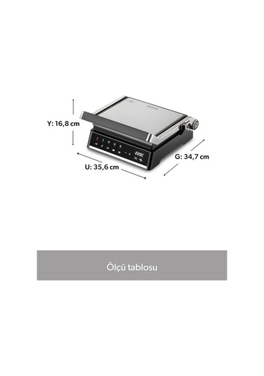 Homend Grilliant 1341H Inox Gövdeli Döküm Plakalı Tost ve Izgara Makinesi