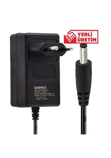 Weko 7.8 Volt 3 Amper 3.5x1.35 Mm Soket Şarj Cihaz - Güç Adaptör