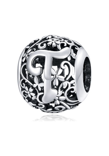 S925 Ayar Gümüş Mori Serisi İçi Boş Harfler Boncuk Dıy Bilezik Kolye Aksesuarları T Çok Renkli