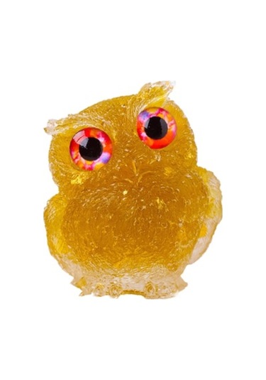 Lijinxu Magideal Baykuş Heykeli Hayvan Sevimli Reçine Masaüstü Sarı