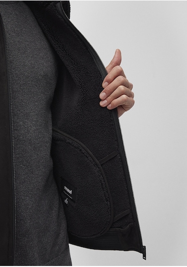 Mavi - Siyah Suni Deri Ceket 0110450-900 Siyah