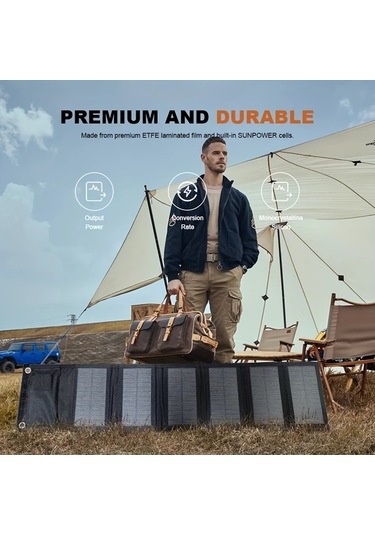 Motion003 Siyah Takım Elbise 6 Katlı Güneş Şarj Cihazı Pil Paneli Taşınabilir Güç Kaynağı Hızlı Usb Şarj Fotovoltaik Kamp Rv Güneş Paneli