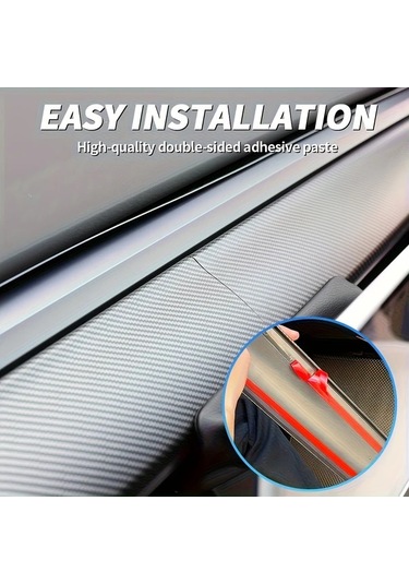 Hightower Tesla 20-24 Model 3/y Gösterge Paneli Dekoratif Abs Karbon Fiber Mat Şerit