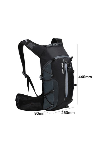 West Bıkıng Su Geçirmez Bisiklet Çanta Bisiklet Sırt Gri Gri