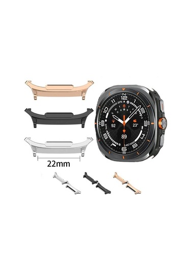 Tuva Teknoloji Galaxy Uyumlu Watch 7 Ultra Metal Kordon Dönüştürücü-gold