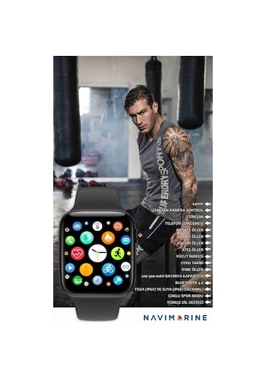 Navimarine 7 44 Mm Akıllı Saat (Navimarine Türkiye Garantili) (532566792)
