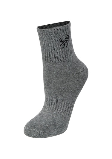 2as Kısa Bambu Spor Çorap Gri