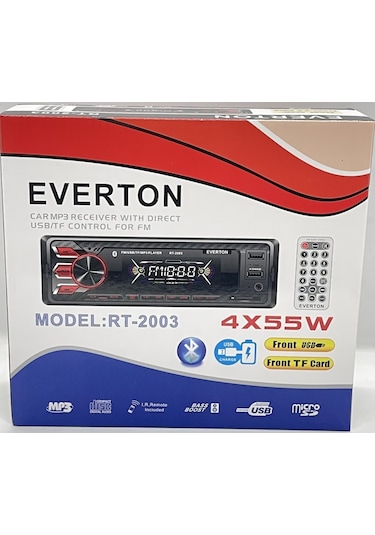 Everton Rt-2003 Çift Usb'Li Usb-Sd-Fm-Aux- Bluetooth Oto Teyp 4X5