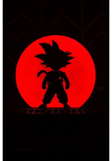 Songoku Tasarımlı Gece Lambası Çok Renkli