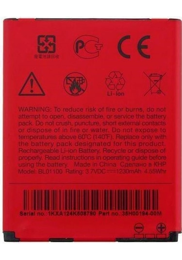 Htc Desire A320E Bl01100 Batarya Pil 1230 Mah