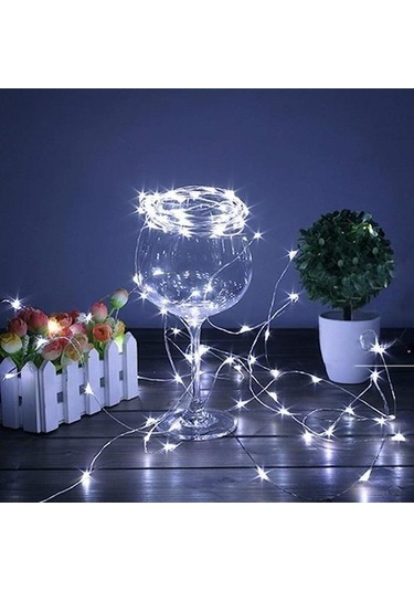 Buffer Pilli 5 Metre Dekoratif Peri Led Beyaz Aydınlatma Süsleme Lambası Çok Renkli